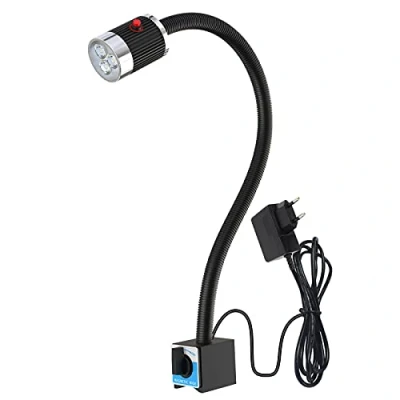Immagine di Luce magnetica a collo di cigno flessibile 900 lumen lavoro led con base regolabile per tornio Fresatrice CNC macchina da cucire Illuminazione industriale