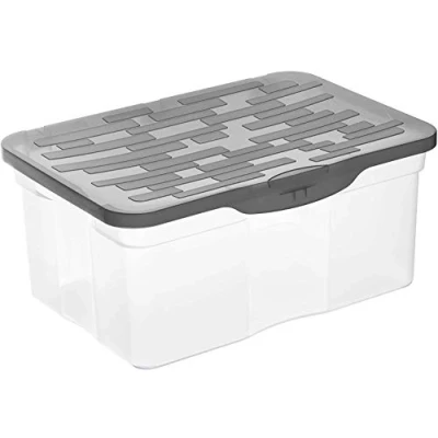 Immagine di Rotho Ranger Scatola di Conservazione con Coperchio, Plastica (PP) senza BPA, Grigio (Antracite), A4/13 L, 39.0 x 27.0 17.5 cm