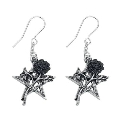 Immagine di Alchemy Gothic Ruah Vered Droppers Donna Orecchino nero/argento peltro