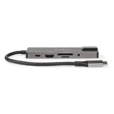 Immagine di NEDIS CCBW64775AT02 Adattatore USB 3.2 Gen 1 C™ femmina Uscita HDMI™ / RJ45 femmina/SD 2X 3.5 mm 3X A 5 Gbps 0.20 m