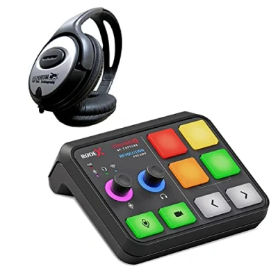 Immagine di Rode X Streamer Scheda di registrazione video e interfaccia audio per streaming, gaming creazione contenuti + cuffie keepdrum