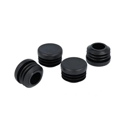 Immagine di Gleitgut 4 tappi lamellari rotondi per tubi, ampia scelta, sedie, diametro interno del tubo da 22,6 a 25 mm, colore nero