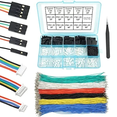 Immagine di Kit di connettori e cavi PB1.25 a DP da 2,54 mm compatibile con Molex PicoBlade passo 1,25 mm, 20 cm