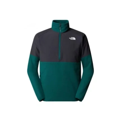 Immagine di The North Face Glacier Heavyweight 1/2 ZIP Felpa in pile, Uomo, Taglia: Small, Deep nori/asphalt grey/black