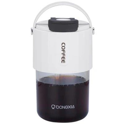 Immagine di BELLE VOUS Tazza Plastica Bianca con Coperchio e Cannuccia Bicchiere Portatile da 400 ml Senza BPA a Prova di Perdite per Caffè Freddo, Tè, Succhi, Acqua, Frullati Bevande Calde/Fredde