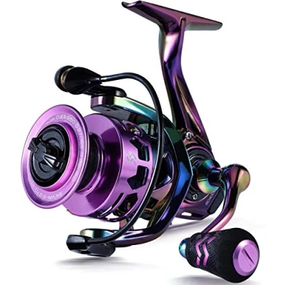 Immagine di mulinello da spinning Sougayilang 6.0: 1 Rapporto di trasmissione Telaio in grafite 12 + Mulinelli pesca BB con 25 libbre carbonio per d&#039;acqua dolce o salata 30