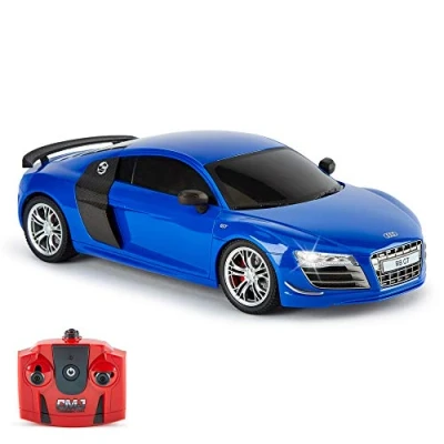 Immagine di CMJ Cars R8 GT Auto telecomandata con licenza ufficiale in scala 1:18 Luci funzionanti da 2,4 Ghz (blu 1:18)