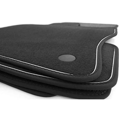 Immagine di Tappetini AMG Mercedes Classe E W212 S212/CLS 218 schlinge 4 Pezzi Nero con Argento Band