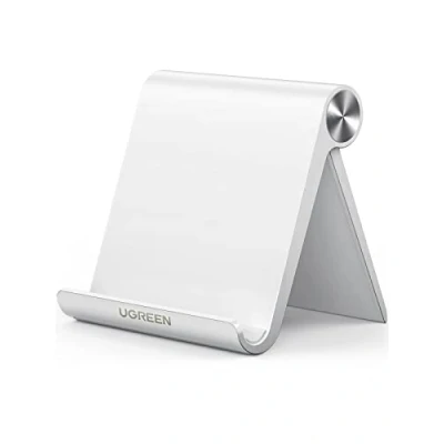 Immagine di UGREEN Supporto Cellulare Tavolo 4 7,9&quot;, Porta Telefono e Tablet Regolabile 100 Compatible con iPad iPhone 16 Plus PRO Max/15/14/13/12, Galaxy A52/ A22/ A32 Huawei P40 Redmi Note9 Bianco