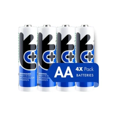 Immagine di Uniross Batterie Ricaricabili Series Premium Stilo Mignon AA HR6 Ni MH 1,2V 2500mAh Lunga Durata Professionali Pre Caricate Senza Mercurio e Cadmio Blister da 4