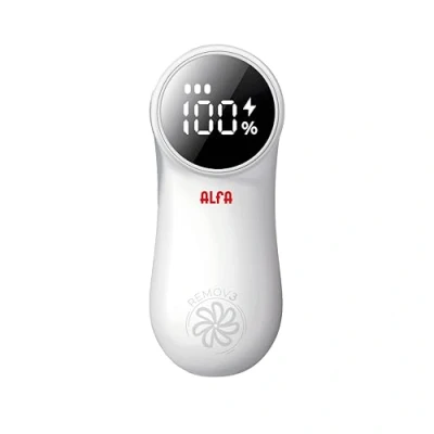 Immagine di ALFA Remov3 Levapelucchi elettrici. Porta di ricarica tipo C. Display LED intelligente. 3 velocità regolabili. Autonomia 3,5 ore. Accessori inclusi.