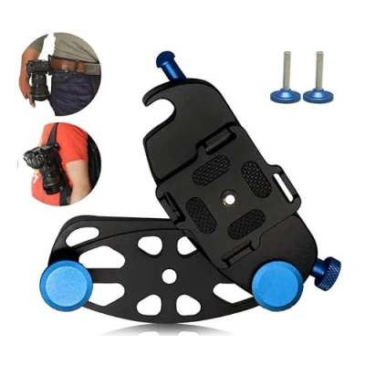 Immagine di Supporto per Videocamera, Zaino Clip Cintura Alluminio Sgancio Rapido Compatibile con GoPro Hero Insta360 Action Camera DSLR