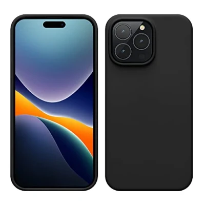 Immagine di kwmobile Cover per Apple iPhone 14 Pro Max Custodia Back Case Caricatore Wireless Antiurto e Flessibile in Silicone TPU nero