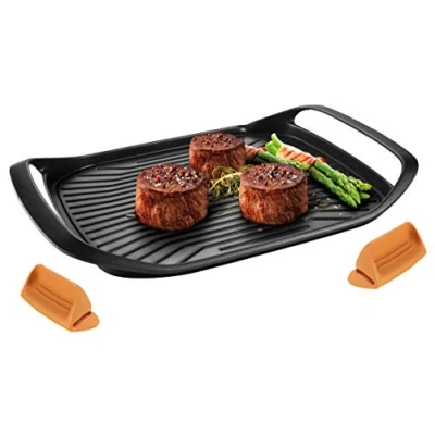 Immagine di Tescoma 605068 Bistecchiera SmartClick, Antiaderente, 42 x 28 cm, Compatibile con Induzione, Nero