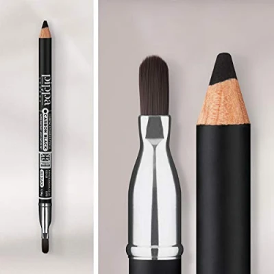 Immagine di Pippa of London Black Thunder Velvet Soft Powderliner Matita Occhi Lunga Durata e Pennello Eyeliner Combinato per Morbida Impermeabile con Sfumatura
