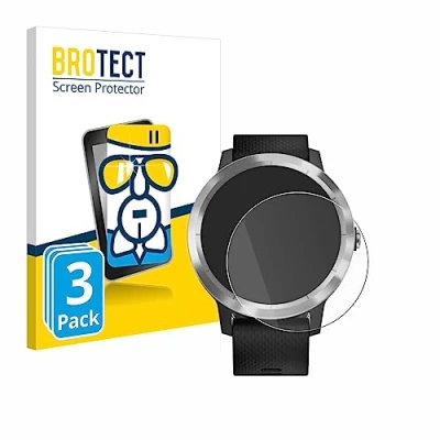 Immagine di brotect Pellicola Protettiva Vetro per Garmin Vivoactive 3 / Forerunner 45 Approach S40 Protezione Schermo (3 Pezzi) [Durezza Estrema 9H, Chiaro]