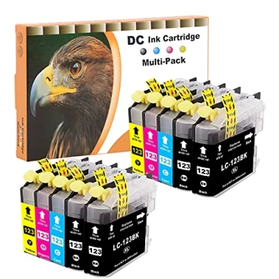 Immagine di D&amp;C 10x Cartuccia d&#039;inchiostro compatibile per Brother LC123 LC123XL DCP J132W J152W J552DW MFC J6520DW J4510DW J6920DW J4610DW J470DW J6720DW