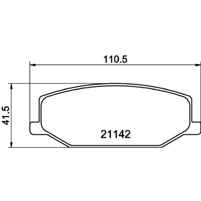 Immagine di HELLA 8DB 355 006 161 Kit pastiglie freno Non predisposto per contatto segnalazione usura SUZUKI: Jimny SUV, Samurai SJ 410 SUV