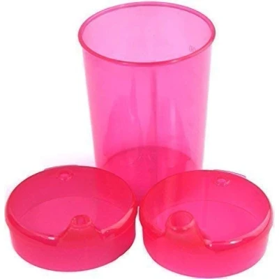Immagine di Medi Inn+ Bicchiere a Becco 250 ML Set 1 Parte Inferiore + 2 Coperchio (Apertura Pezzo 12 x 10mm U.1 Stück 4 4mm) in Vari Colori rot, Trinköffnung: mm