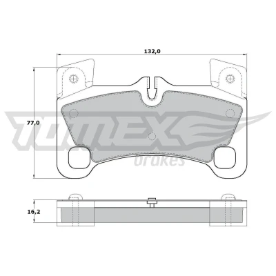 Immagine di TOMEX brakes Kit pastiglie freno Assale posteriore predisposto per visualizzazione avviso usura con contrappesi TX 17 15 PORSCHE: Cayenne