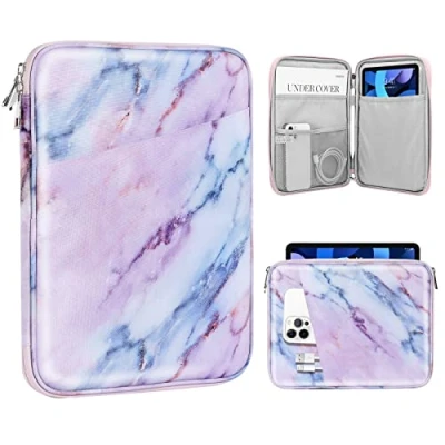 Immagine di TiMOVO Custodia Tablet 9 11&quot; per iPad Air 2024, PRO 2024 2018, 10.2 2021 2019, 10a Gen. 2022, 5/4 10.9, Galaxy Tab S9 2023/ A8 10.5, Marmo Viola &amp; Blu