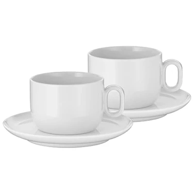 Immagine di WMF 695949440 Tazza da caffè Grande, 160 ml, in Porcellana, Colore Bianco