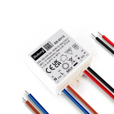 Immagine di illuburg Trasformatore LED 12V 6W Senza Sfarfallio per Strisce Lampada G4 GU5,3 Alimentatore Driver