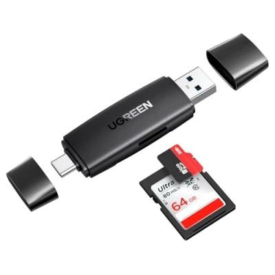 Immagine di UGREEN Lettore di Schede SD TF USB C Card Reader 2 in 1 3.0 y Micro Compatible con SD/Micro SDHC/Micro SDXC/TF, iPhone 16 15 Plus Pro Max MacBook Air iPad Galaxy S24/S23/S22 Xiaomi
