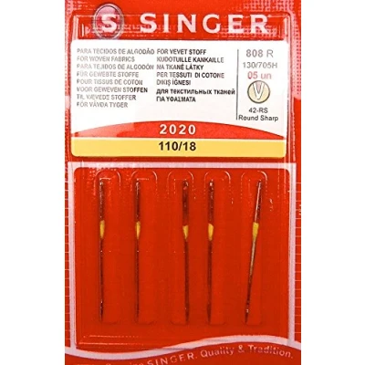 Immagine di SINGER Ago Universale 2020 110/18, Metallo, Argento, 7 x 0,03 4 cm, 5 unità