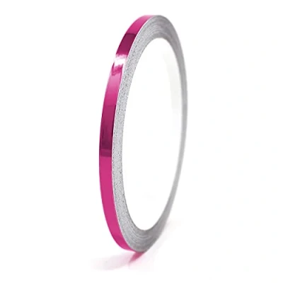 Immagine di Finest Folia 8,5m Strisce adhesive effetto cromo decorative per auto moto barca e modellismo in vari colori autoadesive Lunghezza (3mm, Rosa cromato)