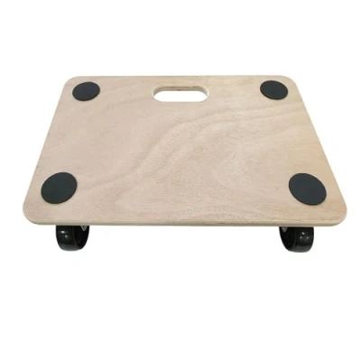 Immagine di Move It Carrello con piattaforma cuscinetti antiscivolo, resistente, per spostare mobili e attrezzature, capacità di carico 180 kg, in legno (45 x 30 cm)