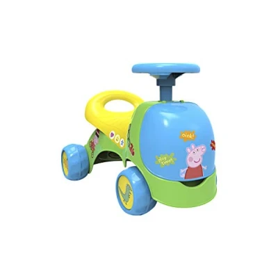 Immagine di Chicos Peppa Pig Cavalcabile e Girello Racing Ride On 2in1 Regalo Perfetto per i Più Piccoli Leggero, Resistente con Cassetto Portaoggetti Da 10 Mesi (35409)