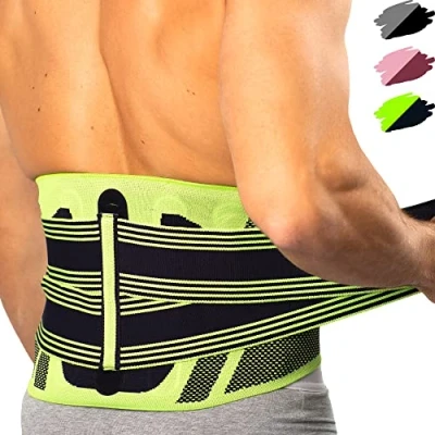 Immagine di Feel Recovery Fascia Lombare Supporto Schiena per Uomo e Donne Bustino Posturale Sciatica, Ernia al Disco, Scoliosi Cintura Elastica di Sostegno (M, Verde)