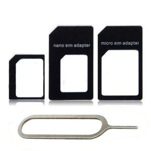 Immagine di TRIS NANO SIM / KIT ADATTATORE 3 COMPATIBILE PER IPHONE Apple Samsung Universale