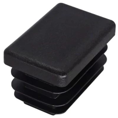 Immagine di SKIR&#039;CO tappi rettangolari in plastica, 20 x 30 mm, opachi, inserti per tubi rettangolari, pali recinzioni, colore nero RAL 9005, 40 pezzi