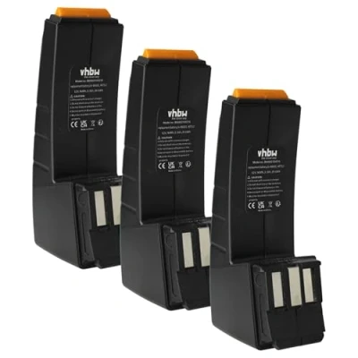 Immagine di vhbw 3x batteria compatibile con Festo/Festool CDD12FX, CDD12ESC, CDD12ES, CDD12MH utensile elettrico (3300 mAh, NiMH, 12 V)