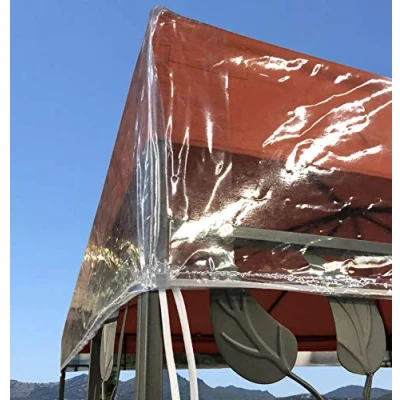Immagine di QUICK STAR Gazebo Cover Protettiva Pavillon 2 x 3 m Impermeabile Protezione dagli Agenti atmosferici Trasparente