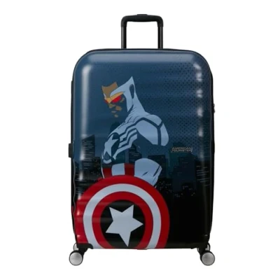 Immagine di American Tourister Marvel Legends FL Valigia Spinner L, 77 cm, 96 multicolore (Capitan America City)