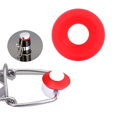 Immagine di Jeffergarden 25Pcs Guarnizioni grolsch in Silicone Rosso per Altalena Flip Top Bottle Birra Fatta casa Bottiglia di Rosse