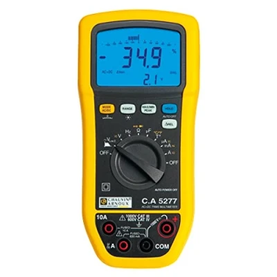 Immagine di Chauvin Arnoux C.A 5277 Multimetro portatile digitale Protetto contro spruzzi dacqua (IP54) CAT III 1000 V, IV 600 V Display (Counts): 6000