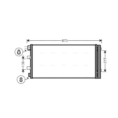 Immagine di PRASCO RTA5475D Condensatore con essiccatore 15,6 10,2 Alluminio 775 R 134a RENAULT: MASTER 3, 3 Kasten