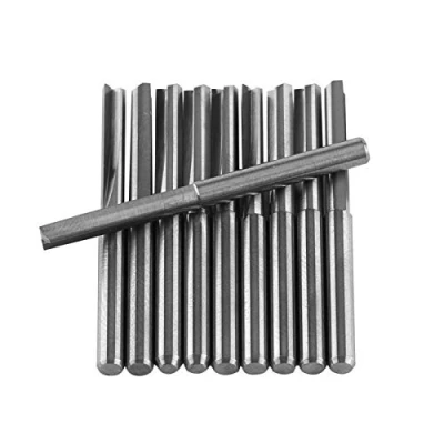 Immagine di Akozon Punta Fresa Drill Milling Cutter Utensili da Taglio per CNC 1/8&quot; Set di Due Flauti Rettilinei 10 pezzi