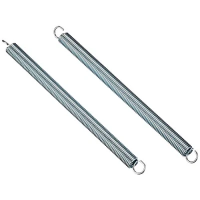 Immagine di Chapuis, Set di 2 molle tensione con ganci a molla in acciaio zincato, doppio gancio, trazione spirale, diametro 1,2 mm, lunghezza 140 mm