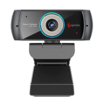 Immagine di Angetube HD Gaming Webcam 1080P con Microfono, USB PC Streaming videochiamate Widescreen e Supporto Skype OBS Xbox XSplit Facebook Youtube Compatibile Mac OS Windows