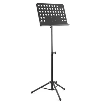 Immagine di TIGER MUS7 BK leggio per orchestra, spartiti con struttura interamente in metallo completamente regolabile nero