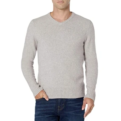 Immagine di Amazon Essentials Maglione Morbido con Scollo a v Maniche Lunghe Uomo, Grigio Chiaro, S
