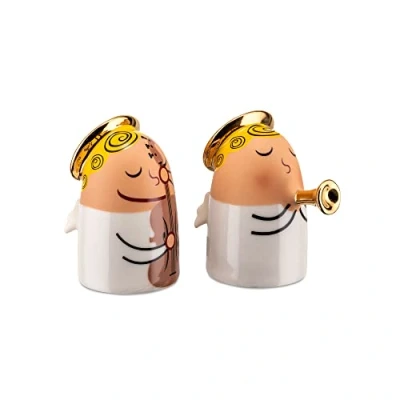 Immagine di Alessi AMGI26Set1 Angels Band Set di Due Statuine in Porcellana, Decorate a Mano
