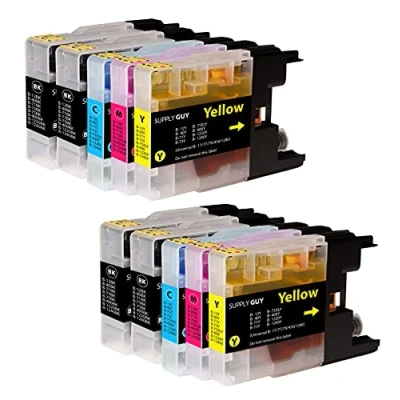 Immagine di Supply Guy 10 cartucce compatibile con Brother LC 1240 1220 per DCP J525W J725DW J925DW MFC J430 Series J5910DW J625DW J6510DW J6710DW J6910DW