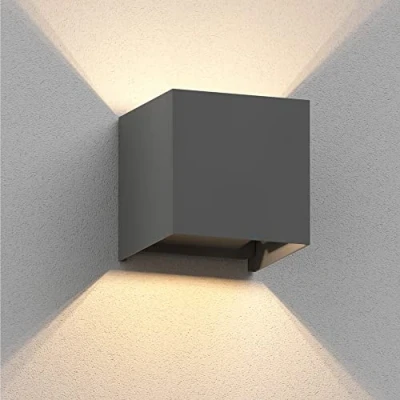 Immagine di ledscom.de Lampada da parete CUBEL per esterni, IP65, up/downlight, antracite opaco, angolare, 1x G9 max. 10W, di casa, Cube, illuminazione esterna, faretto parete, luce