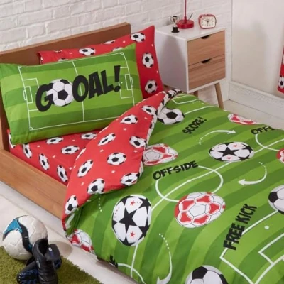 Immagine di Price Right Home Completo Copripiumino e Federa da Calcio Rosso Singolo